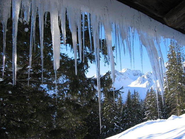 Blick von der Hütte zur Kanzelwand